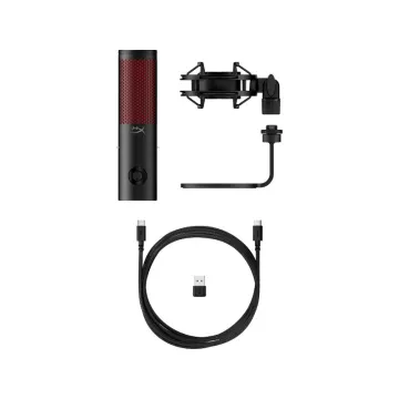 HyperX QuadCast 2 USB Microphone - Red Lighting - Black - 872V1AA
