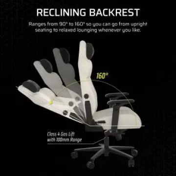 CORSAIR Gaming Chair TC500 LUXE (Fabric, Frost)