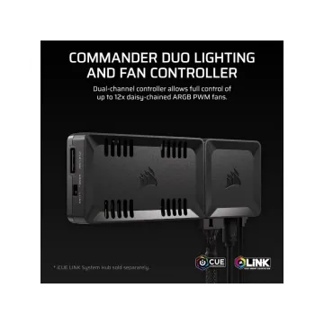 Corsair iCUE Commander Duo / Lighting <(>&<)> Fan Controller / HybridiCUE LINK <(>&<)> ARGB / Dual Channel – PN: CL-9011141-WW