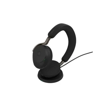 Jabra Headset Evolve3 75 MS Link390c Stereo Black with Wireless Charger (37599-999-889)