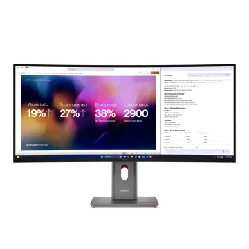 LENOVO Monitor Thinkvision P40wd-40 39.7'' IPS WUHD, HDMi, Display Port,Thunderbolt,Ethernet,Height Adjust,3YearsW