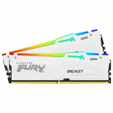 KINGSTON Memory KF560C30BWEAK2-64 FURY Beast WHITE RGB DDR5, 6000MT/s, 64GB KIT OF 2