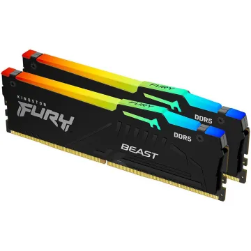 KINGSTON Memory KF560C30BBEAK2-64 FURY Beast Black RGB DDR5, 6000MT/s, 64GB KIT OF 2, EXPO