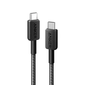 ANKER 322 USB-C to USB-C Cable 480MBps, 60W, 0.9m Black
