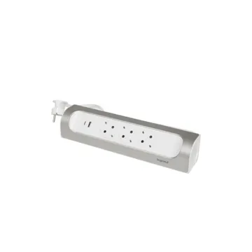 Legrand SurgeArrest 3 Outlets 1m Cable Corner White/Silver