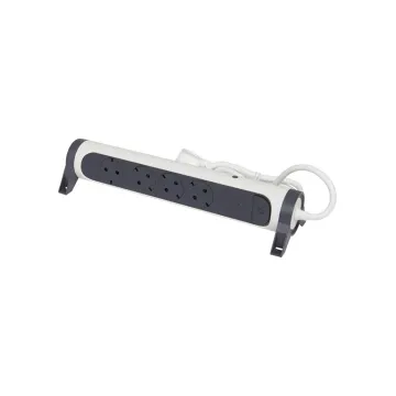 Legrand SurgeArrest 4 Outlets 1.5m Cable CFT White/Grey Rotating