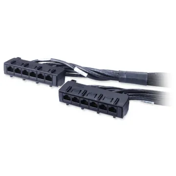 APC Data Distribution Cable DDCC6-015, CAT6 UTP CMR 6XRJ-45 Black, 15FT (4.5M)