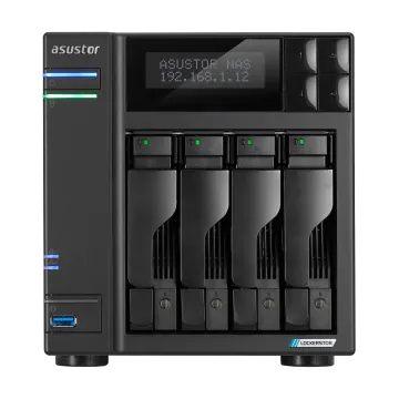 ASUSTOR NAS LOCKERSTOR 4 Gen2+ 4-BAY/4x M.2 NVMe slots/Intel Celeron N5105 Quad-Core/4GB DDR4/2x5GbE Port