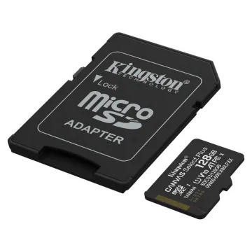 KINGSTON Memory Card MicroSD Canvas Select Plus SDCS3/128GB, Class 10, SD Adapter