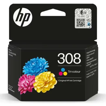 HP 308 Tri-color Original Ink Cartridge