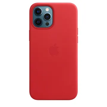 iPhone 12 Pro Max Leat Cas/MagSafe RED