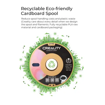 CREALITY CR-PLA Matte Gypsum White, 3D Printer Filament 1 kg Spool,1.75mm (3301010296) - 