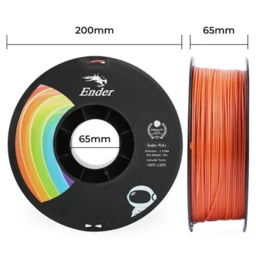 CREALITY EN-PLA+ Orange Ender 3D Printer Filament, Tensile Str. 34MPA, Bending 77MPa, 1 kg Spool1.75 - 