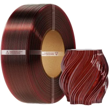 Creality CR-PETG Transparent Wine Red - No Reel- 3D Printer Filament, Hard Glossy, 1 kg