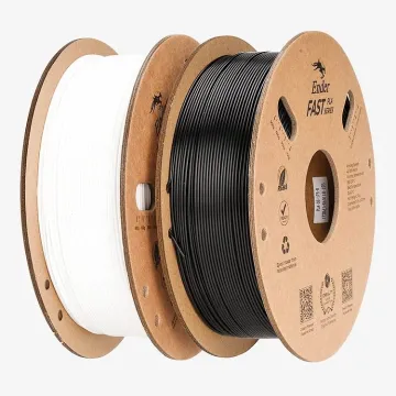 Creality Ender Fast PLA Value Pack 2Kg White - Black 300mm/s 3D Printer Filament 2x1 kg Spool,1.76