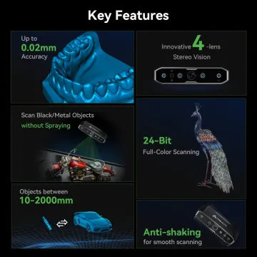 Creality CR-Scan Otter 3D Scanner (10-2000mm object, 0,02mm scan accurancy) - 
