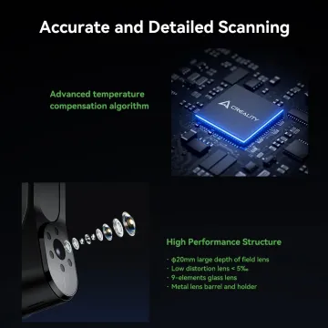 Creality CR-Scan Raptor 3D Scanner (5-2000mm object, 0,02mm scan accurancy, 60fps speed) - 