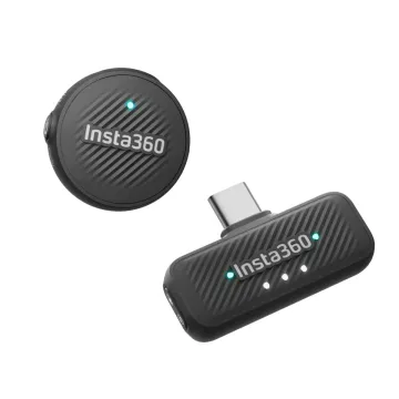 Insta360 Microphone Air (1 Transmitter, 1 Receiver) - 10H Battery, 300m range, built-in noise reduct