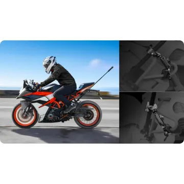 Insta360 Motorcycle Selfie Stick - Support Clamp Universal for all Action Cameras - 