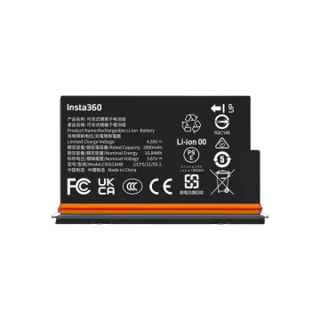 Insta360 X5 Ultra Battery - Upgraded 2800mAh capacity for an ultra-long run time.