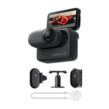 Insta360 GO 3S Motorcycle In-Helmet POV Bundle - 128GB Midnight Black