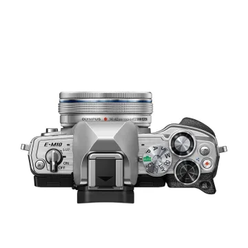 Olympus E-M10 IV Camera 1442 EZ Pancake Kit slv/slv, M.Zuiko Digital ED 14-42mm F3.5-5.6 EZ silver - 
