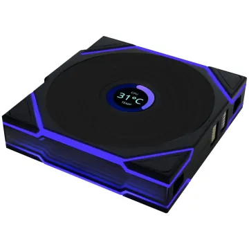 Lian Li UNI FAN TL-LCD Wireless 120 Black (1pc) Case Fan - No Controller Included - 