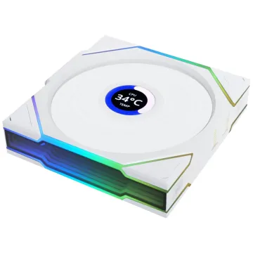 Lian Li UNI FAN TL-LCD Wireless 120 White (3pcs & controller) Case Fan - 