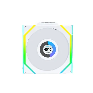 Lian Li UNIFAN SL Wireless LCD 120 -3PCS Reverse White (Triple pack include Controller) - Case Fan - 