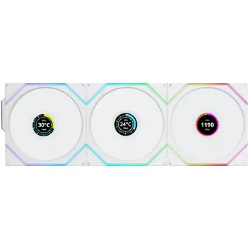 Lian Li UNI FAN TL-LCD Wireless 120 White (3pcs & controller) Case Fan