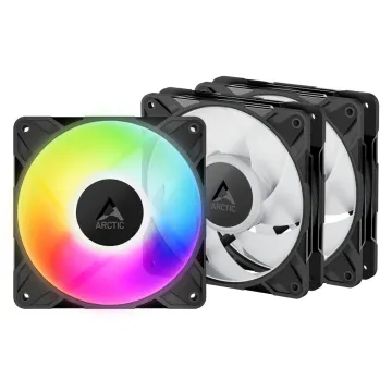 Arctic P12 Pro A-RGB - 3 Pack Black REVERSE - PWM 120mm Case Fan Value Pack - max 3000 RPM