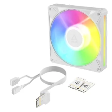 Arctic BioniX P12 A-RGB (White) - 120mm Case Fan with A-RGB - Fluid Dynamic Bearing - PWM Regulated