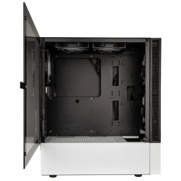 Kolink Observatory MX Mesh ARGB Midi Tower Case – Black/White (with 5 ARGB fans - 2x140mm & 3x120mm) - 