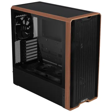 Lian Li LANCOOL 217 Black - Wood Accent - ATX PC Case (5 FANS) 2 x 170mm, 1 x 140mm & 2 x 120mm PWM - 