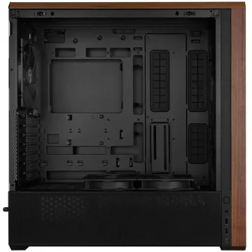 Lian Li LANCOOL 217 Black - Wood Accent - ATX PC Case (5 FANS) 2 x 170mm, 1 x 140mm & 2 x 120mm PWM - 