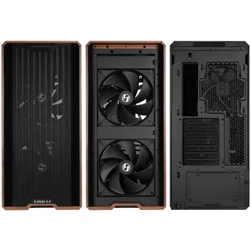 Lian Li LANCOOL 217 Black - Wood Accent - ATX PC Case (5 FANS) 2 x 170mm, 1 x 140mm & 2 x 120mm PWM - 