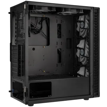 Kolink Observatory HF Mesh ARGB Midi Tower Case - Black (with 6 ARGB fans - 3x140mm & 3x120mm) - 