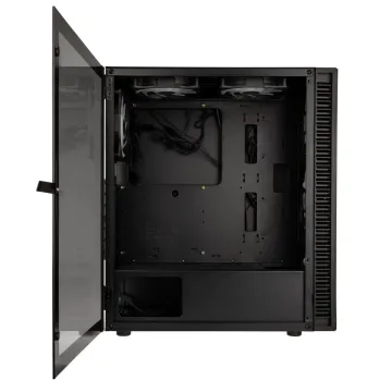 Kolink Observatory HF Mesh ARGB Midi Tower Case - Black (with 6 ARGB fans - 3x140mm & 3x120mm) - 