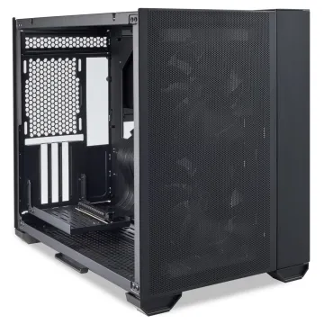 Lian Li O11 AIR MINI Black PC Case ATX / M-ATX with 3 standard Fans (front 120mmx2, rear 120mmx1) Me - 