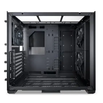 Lian Li O11 AIR MINI Black PC Case ATX / M-ATX with 3 standard Fans (front 120mmx2, rear 120mmx1) Me - 