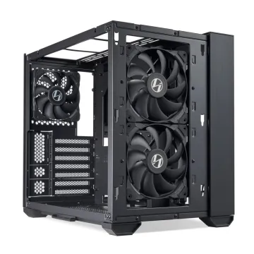 Lian Li O11 AIR MINI Black PC Case ATX / M-ATX with 3 standard Fans (front 120mmx2, rear 120mmx1) Me - 