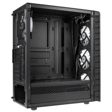 Kolink Observatory Lite RGB Midi-Tower - Tempered Glass - Black - 