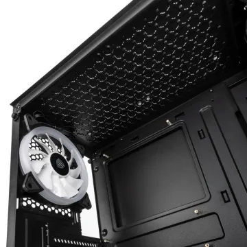 Kolink Observatory Lite RGB Midi-Tower - Tempered Glass - Black - 