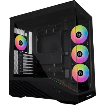 Lian Li Vector V100 Black - 4 x 120mm ARGB - LED RGB Strip - Tempered Glass - ATX Case