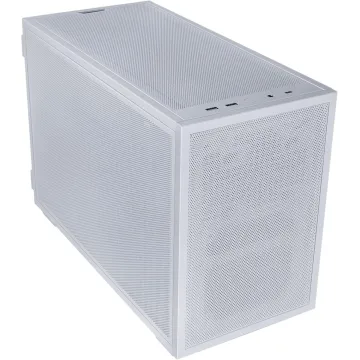 Lian Li Dan-B4 White - mATX Mesh - PC Gaming Case - 2x 120mm Fans Included - GPU Support 358.9mm