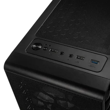 Kolink Observatory Lite Mesh RGB Mid-Tower - Tempered Glass - Black - 
