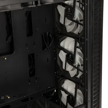 Kolink Observatory HF Plus Mesh ARGB PWM Midi Tower Case Black with 6x ARGB PWM Fans (5x140mm 1x120) - 