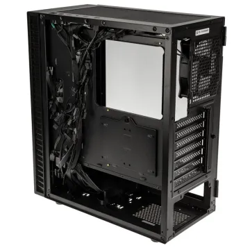 Kolink Observatory HF Plus Mesh ARGB PWM Midi Tower Case Black with 6x ARGB PWM Fans (5x140mm 1x120) - 