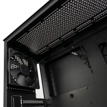 Kolink Observatory HF Mesh PWM Midi Tower Case - Black (with 3x120mm black PWM Fans) - 