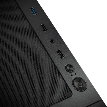 Kolink Observatory HF Mesh PWM Midi Tower Case - Black (with 3x120mm black PWM Fans) - 